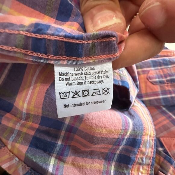 Janie & Jack boys button up top long sleeve multicolor 4 - Picture 6 of 7